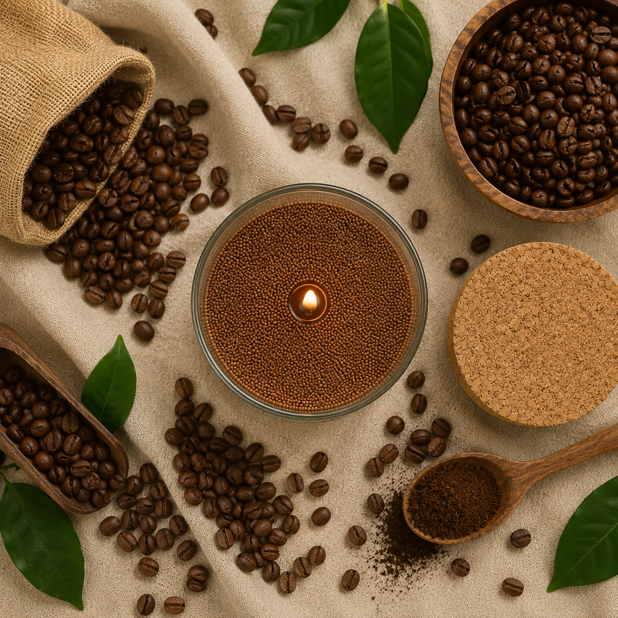 Coffee Bite Wax Sand Candle