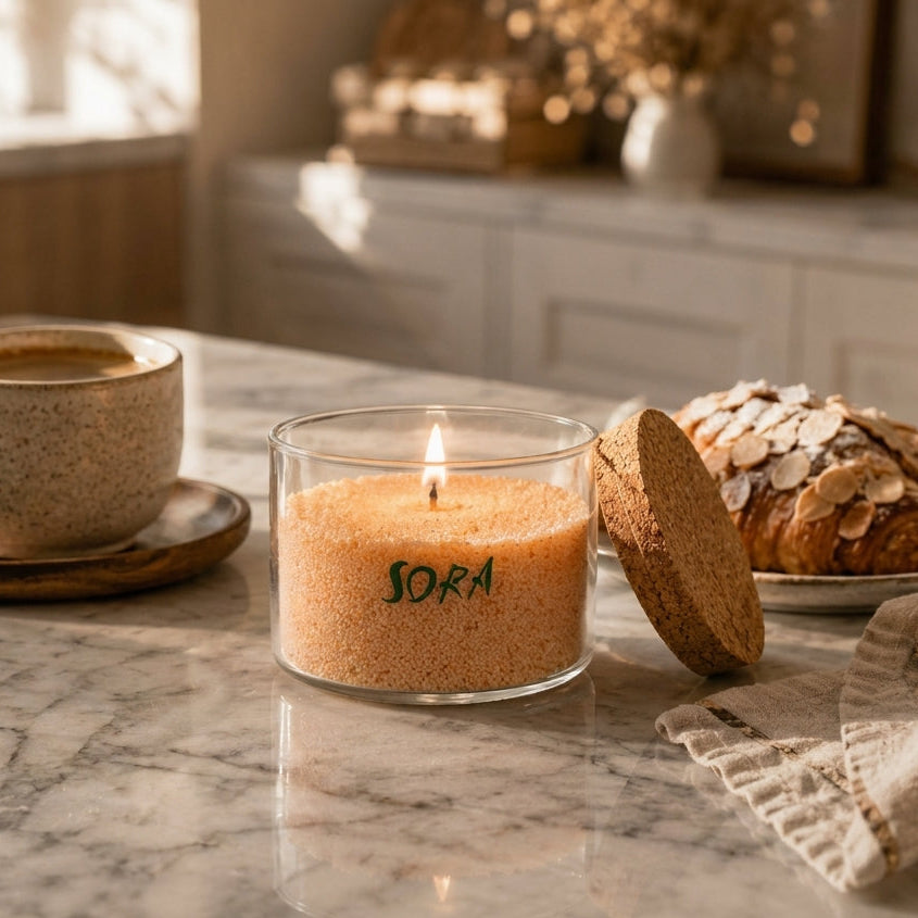 Vanilla & Cinnamon Wax Sand Candle