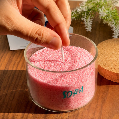 Floral Wax Sand Candle