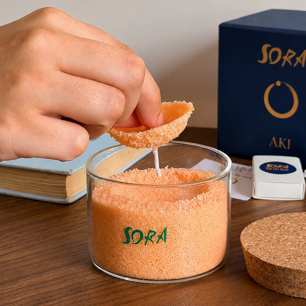 Vanilla & Cinnamon Wax Sand Candle