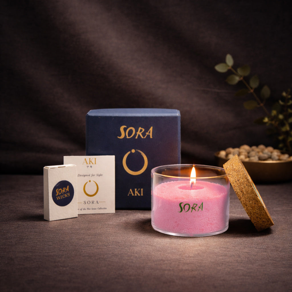 Floral Wax Sand Candle