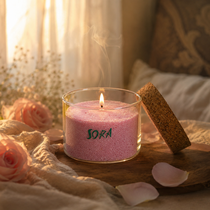 Floral Wax Sand Candle