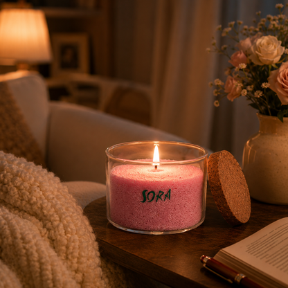 Floral Wax Sand Candle