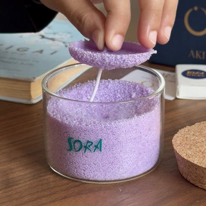 Lavender Wax Sand Candle