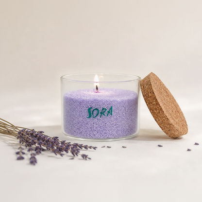 Lavender Wax Sand Candle