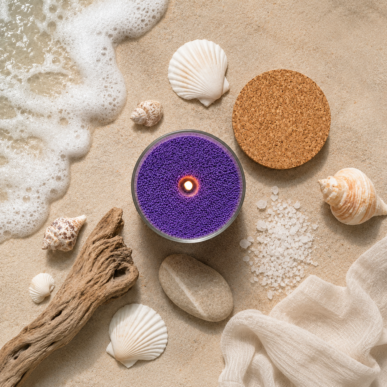 Ocean Breeze Wax Sand Candle