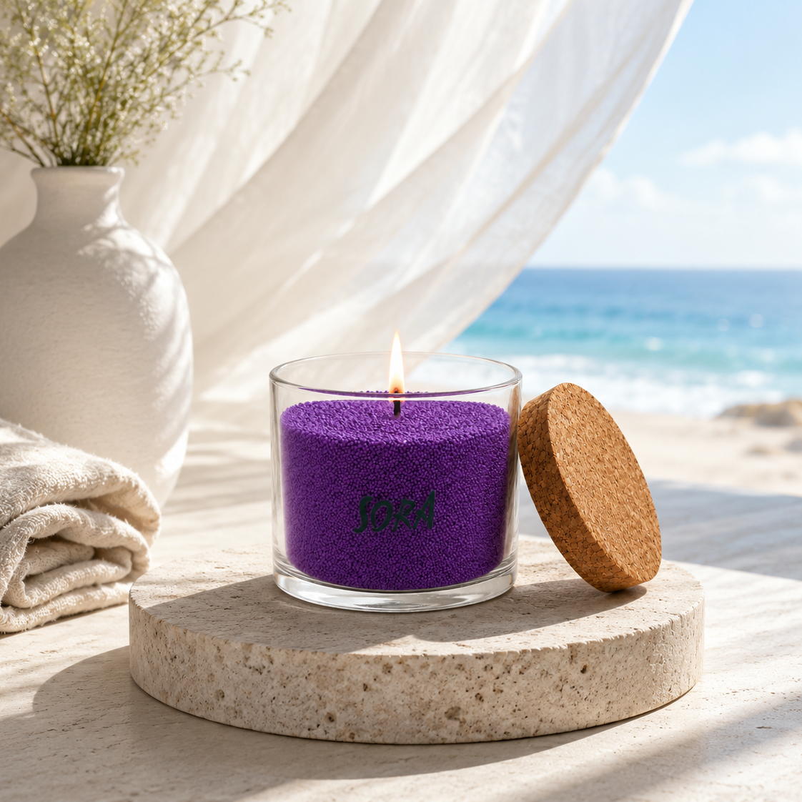 Ocean Breeze Wax Sand Candle