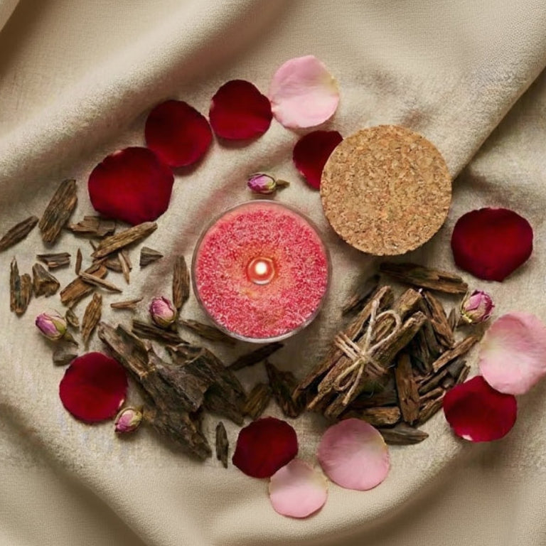 Rose & Oud Wax Sand Candle