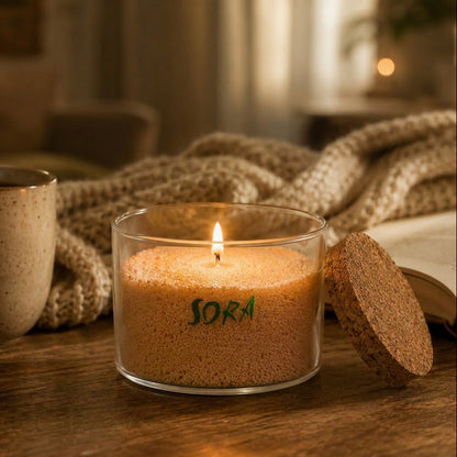 Vanilla & Cinnamon Wax Sand Candle