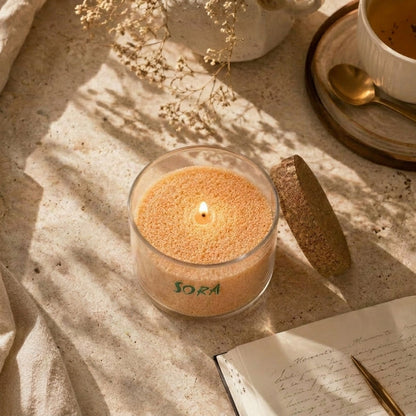 Vanilla & Cinnamon Wax Sand Candle